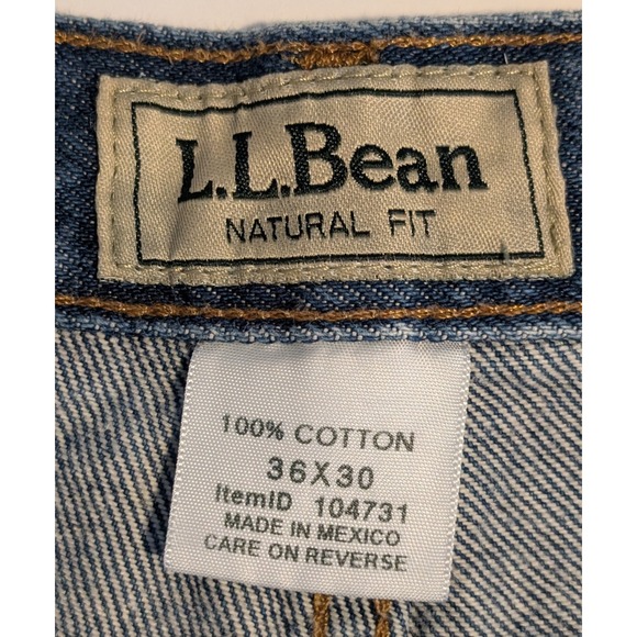LL Bean Jeans Mens 33x29 (tag 36x30) Natural Fit Straight Leg Cotton VERY NICE! - Picture 6 of 8